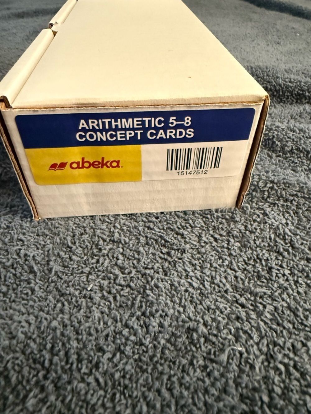 Abeka Arithmetic 5–8 Concept Cards - Yellow & Blue Box
